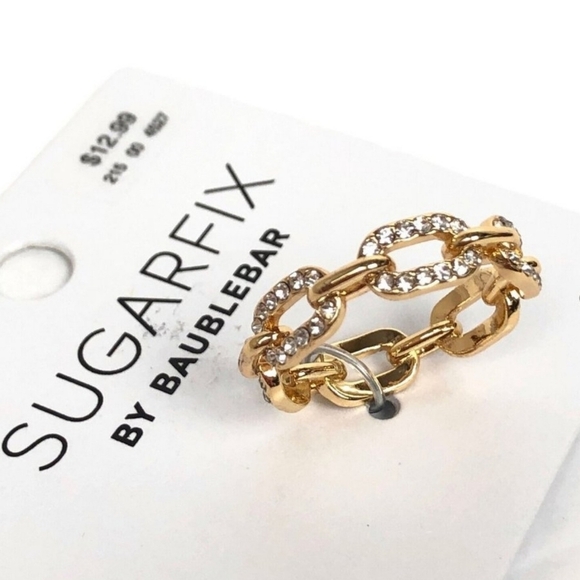 Crystal Chain Link Ring by Baublebar - Picture 5 of 5